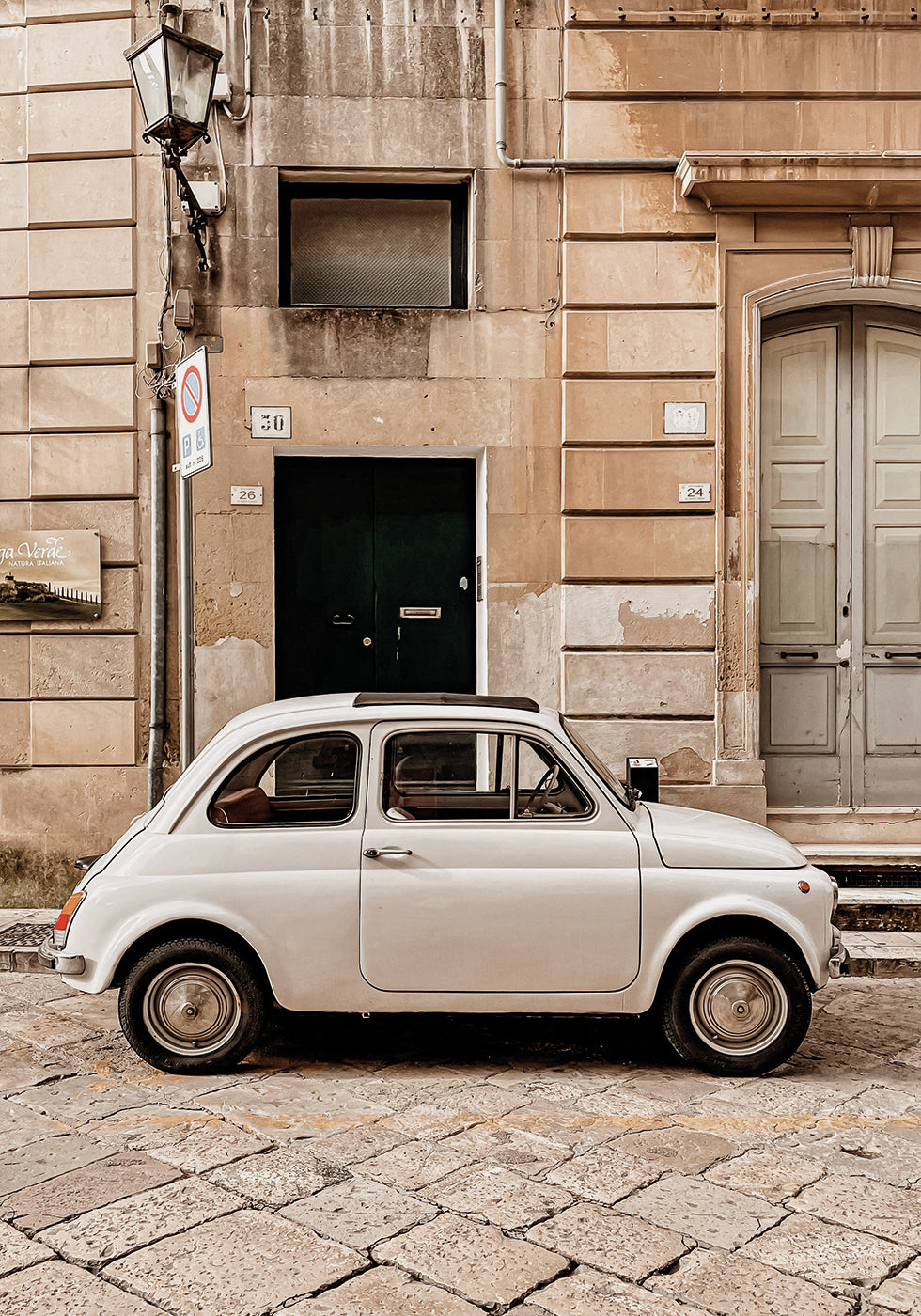 Poster Oldtimer in der Stadt