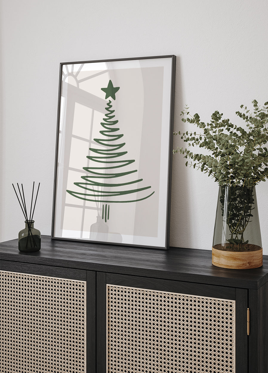 Einfaches Weihnachtsbaum-Poster