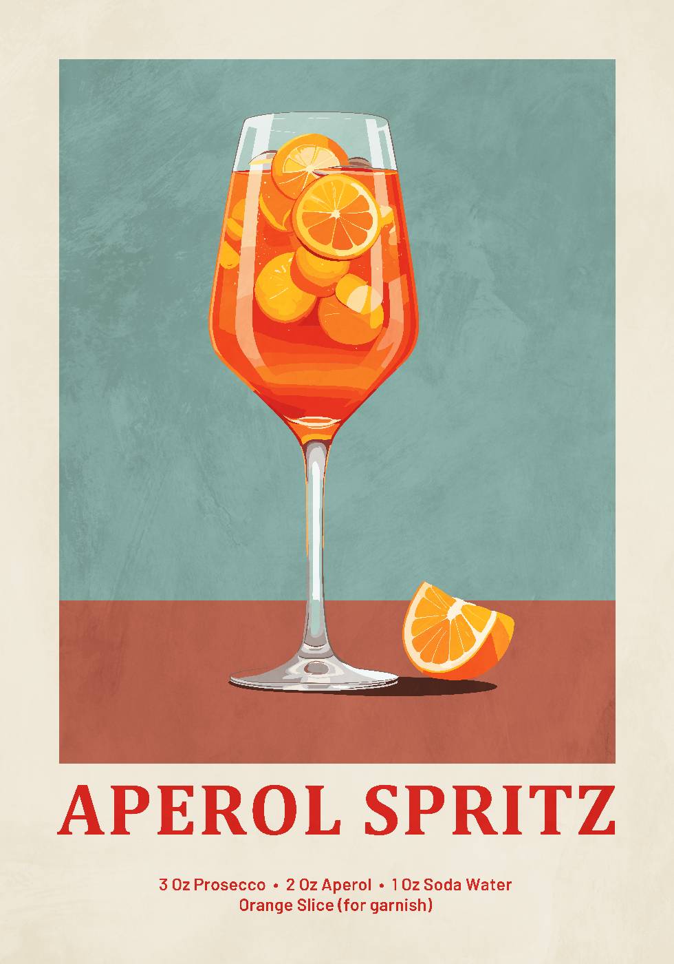 Aperol Spritz-Rezeptposter