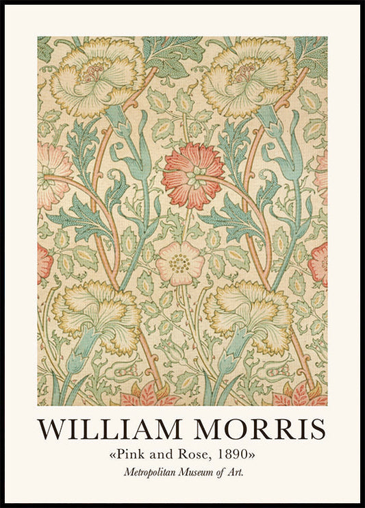 W. Morris &amp; Co. Poster „Pink und Rose“ 