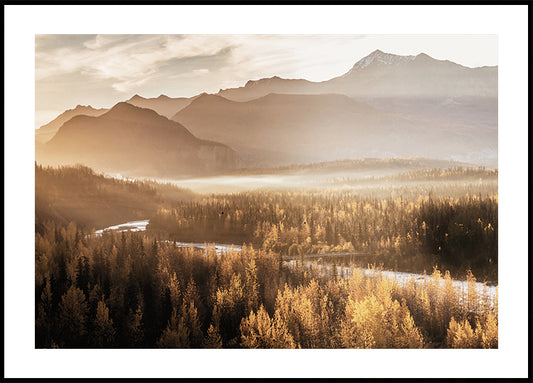 Poster Goldener Morgen im Tal