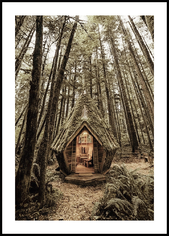 Märchenhütte im Wald Poster 