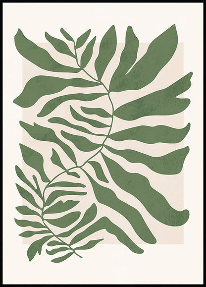 Grünes botanisches Design Poster