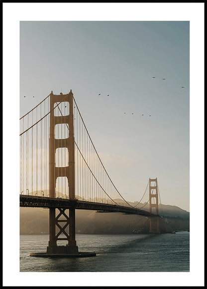 Golden Gate Bridge-Sonnenuntergang Poster