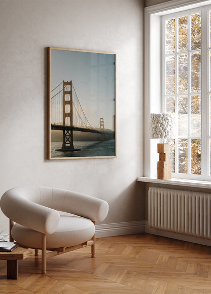 Golden Gate Bridge-Sonnenuntergang Poster