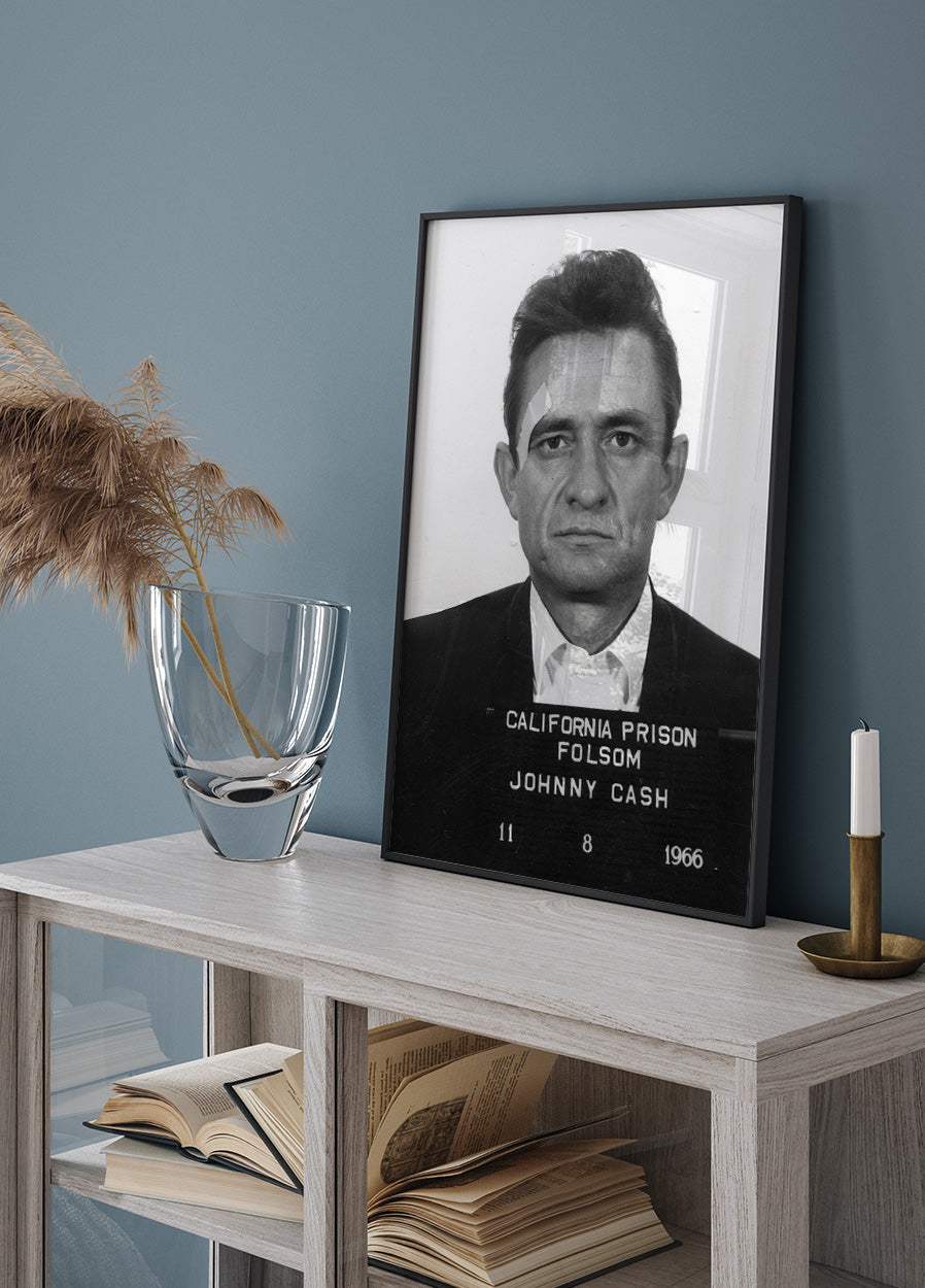 Poster „Johnny Cash – Fahndungsfoto“ 