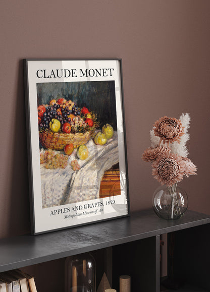 Monet Äpfel und Trauben Poster 