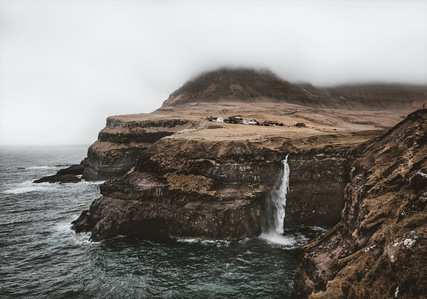 Poster Múlafossur-Wasserfall 