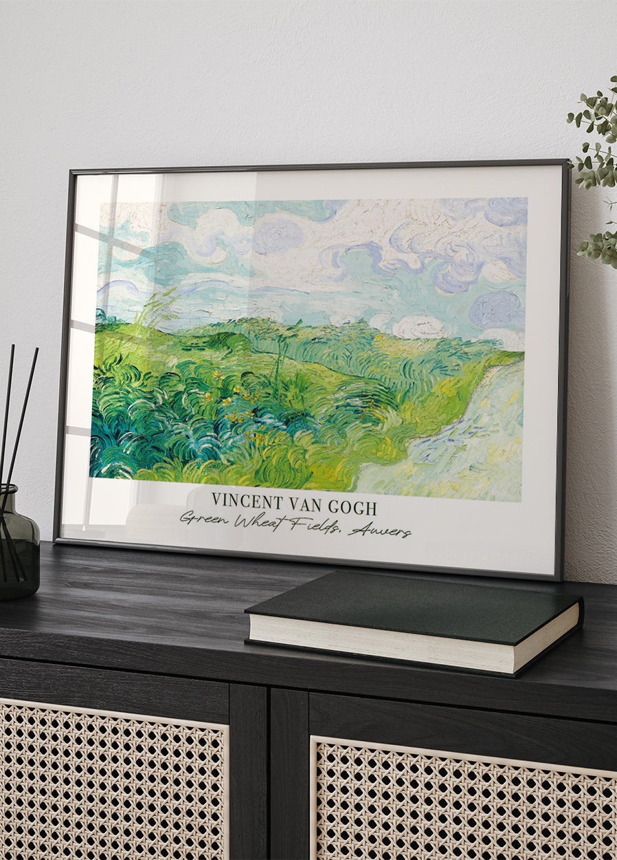 Grüne Weizenfelder von Vincent van Gogh Poster