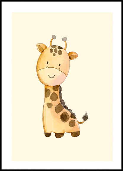 Fröhliche Giraffe Poster