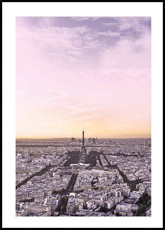 Poster Paris bei Sonnenuntergang 